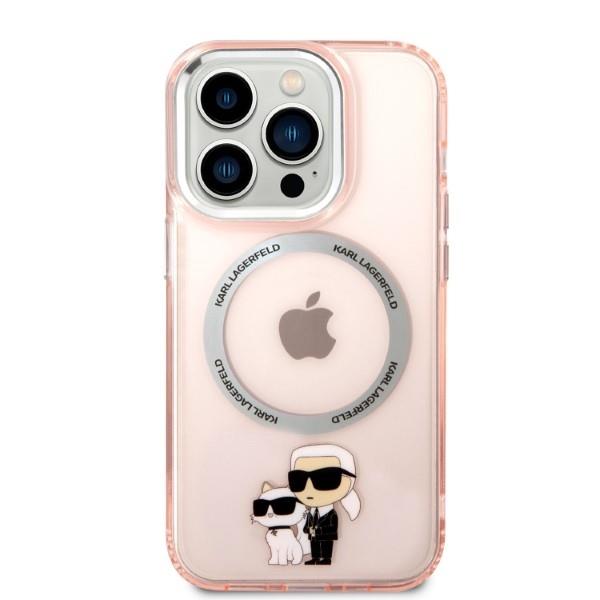 Karl Lagerfeld KLHMP14LHNKCIP Pink IML NFT Karl&Choupette Magsafe iPhone 14 Pro Tok