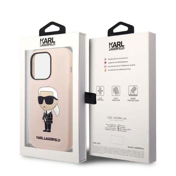 Karl Lagerfeld KLHMP14LSNIKBCP Pink Silicone NFT Ikonik Magsafe iPhone 14 Pro Tok