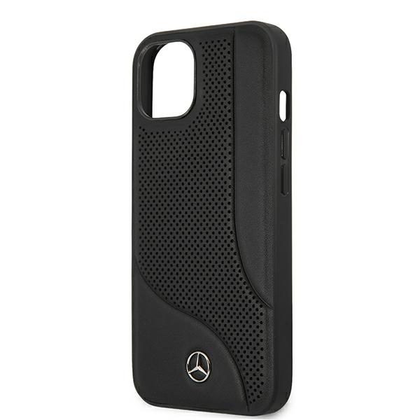 Mercedes MEHCP13SCDOBK Black Leather Perforated Area iPhone 13 Mini Tok