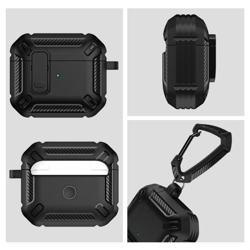 Tech-Protect X-Carbo Black AirPods 1/2 Tok