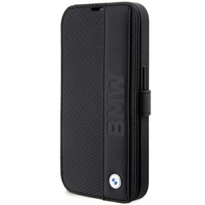 BMW BMBKP14X22RDPK Black Book Leather Textured&Stripe iPhone 14 Pro Max Tok