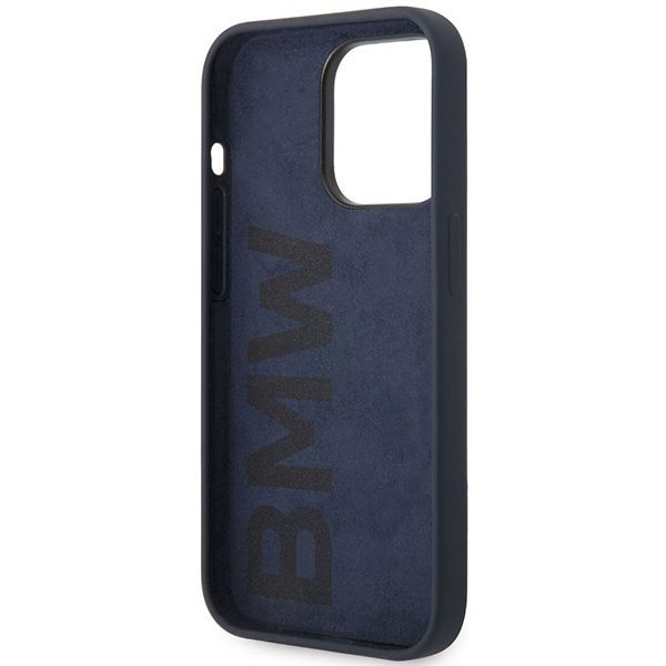 BMW BMHCP14LSILNA Navy Silicone Metal Logo iPhone 14 Pro Tok
