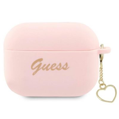 Guess GUAP2LSCHSP Pink Silicone Charm Heart Collection AirPods Pro 2 Tok