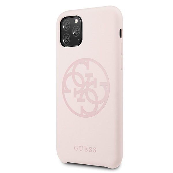 Guess GUHCN58LS4GLP Light Pink Silicone 4G Tone On Tone iPhone 11 Pro Tok