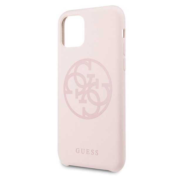 Guess GUHCN58LS4GLP Light Pink Silicone 4G Tone On Tone iPhone 11 Pro Tok