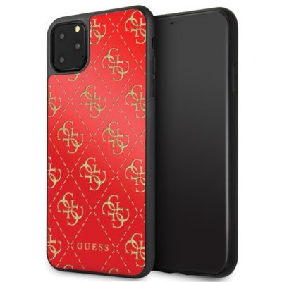 Guess GUHCN654GGPRE Red 4G Double Layer Glitter iPhone 11 Pro Max Tok