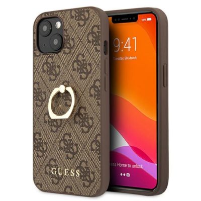 Guess GUHCP13S4GMRBR Brown 4G With Ring Stand iPhone 13 Mini Tok