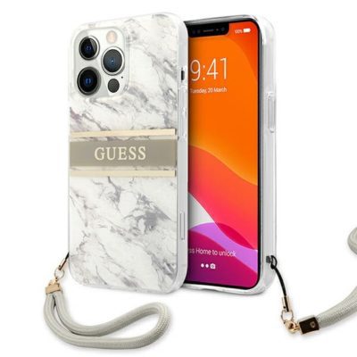 Guess GUHCP13XKMABGR Grey Marble Strap Collection iPhone 13 Pro Max Tok