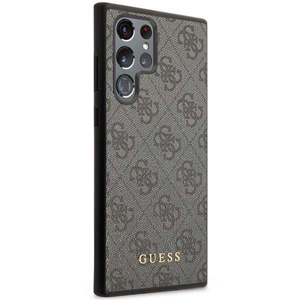 Guess GUHCS23LG4GFGR Grey 4G Metal Gold Logo Samsung S23 Ultra Tok