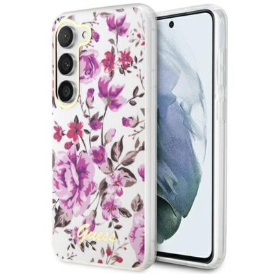 Guess GUHCS23MHCFWST White Flower Collection Samsung S23 Plus Tok