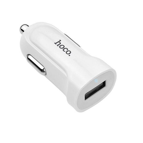 Hoco 1.5A Autó töltő + USB Micro Set White