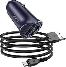 Hoco Autó töltő Z39 18W 2 x USB3.0 + Cabel Micro Set Blue