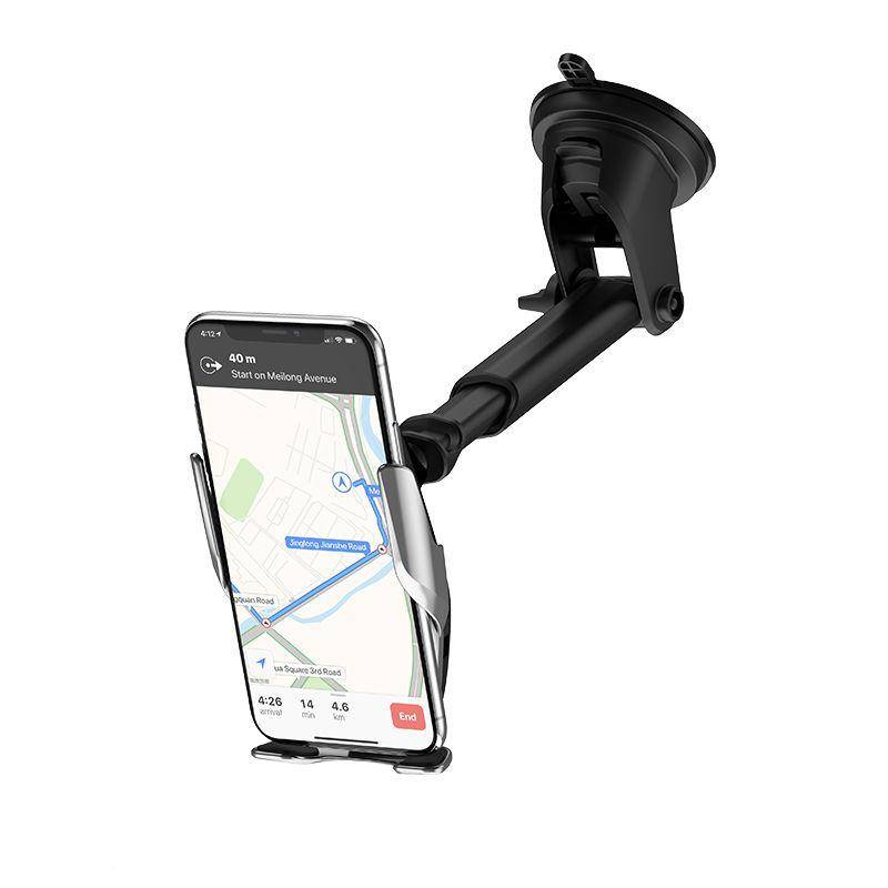 Hoco S14 Car Mount Wireless Charger Silver