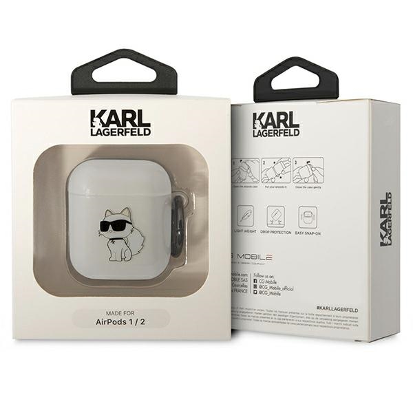 Karl Lagerfeld KLA2HNCHTCT Transparent Ikonik Choupette AirPods 1/2 Tok