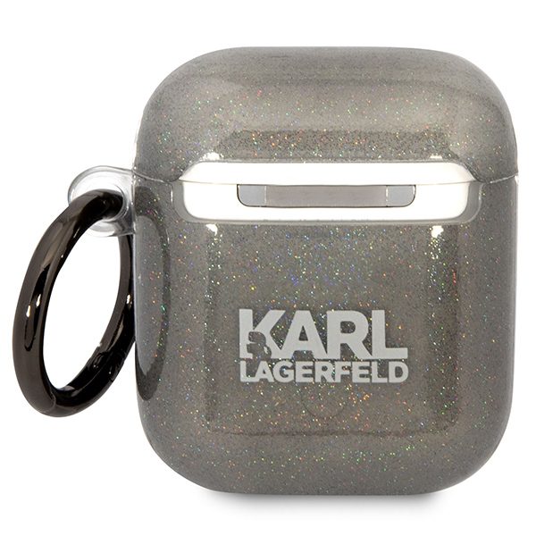 Karl Lagerfeld KLA2HNKCTGK Black Gliter Karl&Choupette AirPods 1/2 Tok