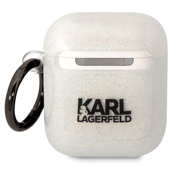 Karl Lagerfeld KLA2HNKCTGT Transparent Gliter Karl&Choupette AirPods 1/2 Tok