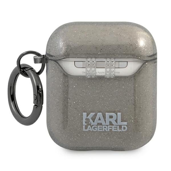 Karl Lagerfeld KLA2UCHGK Black Glitter Choupette AirPods 1/2 Tok