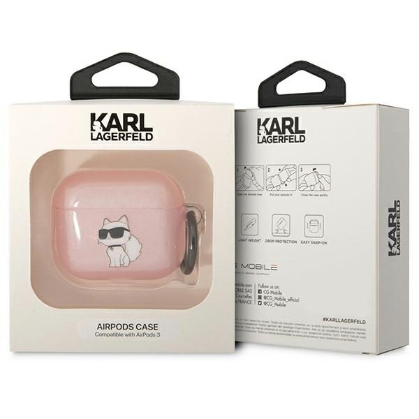 Karl Lagerfeld KLA3HNCHTCP Pink Ikonik Choupette AirPods 3 Tok