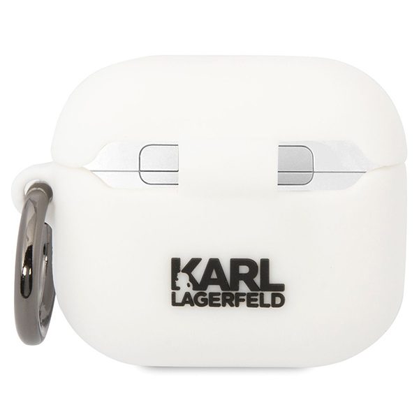 Karl Lagerfeld KLACA3SILKCW White Silicone Karl & Choupette AirPods 3 Tok