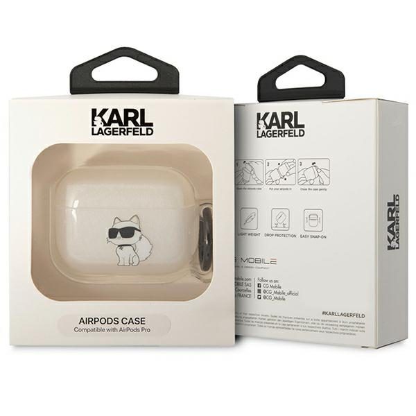 Karl Lagerfeld KLAPHNCHTCT Transparent Ikonik Choupette AirPods Pro Tok