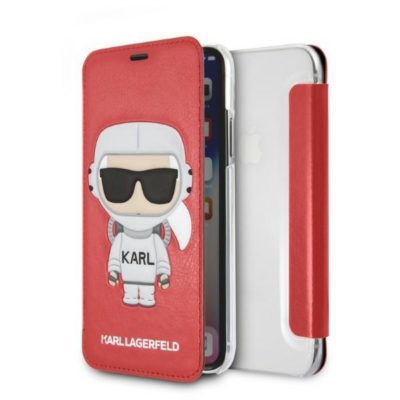 Karl Lagerfeld KLFLBKPXKSCORE Book Red Karl Space Cosmonaut iPhone XS/X Tok