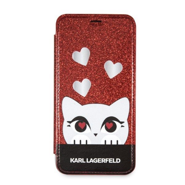 Karl Lagerfeld KLFLBKPXVDCRE Red Book Valentine iPhone XS/X Tok