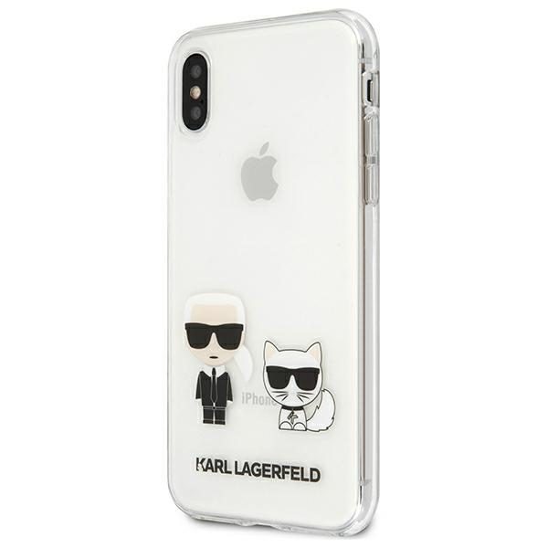 Karl Lagerfeld KLHCI65CKTR Transparent Karl & Choupette iPhone XS Max Tok