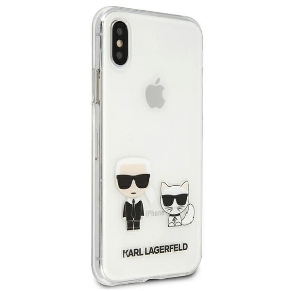 Karl Lagerfeld KLHCI65CKTR Transparent Karl & Choupette iPhone XS Max Tok