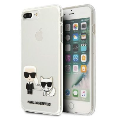 Karl Lagerfeld KLHCI8LCKTR Transparent Karl & Choupette iPhone 8 Plus/7 Plus Tok