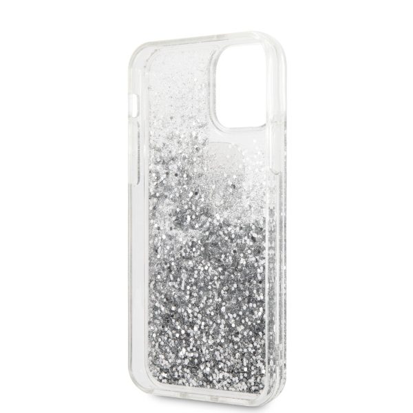 Karl Lagerfeld KLHCN61KCGLSL Silver Glitter Karl&Choupette iPhone 11 Tok