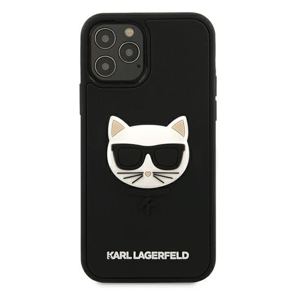 Karl Lagerfeld KLHCP12MCH3DBK Black 3D Rubber Choupette iPhone 12/12 Pro Tok