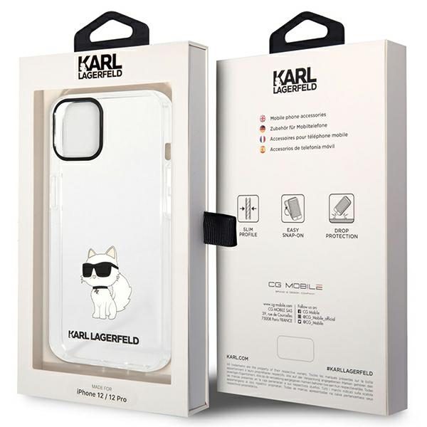 Karl Lagerfeld KLHCP12MHNCHTCT Transparent Ikonik Choupette iPhone 12/12 Pro Tok