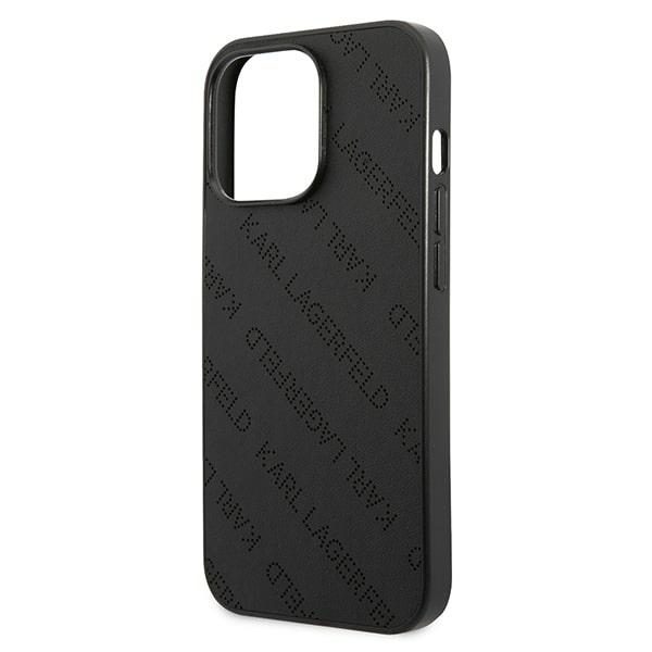 Karl Lagerfeld KLHCP13LPTLK Black Perforated Allover iPhone 13 Pro Tok