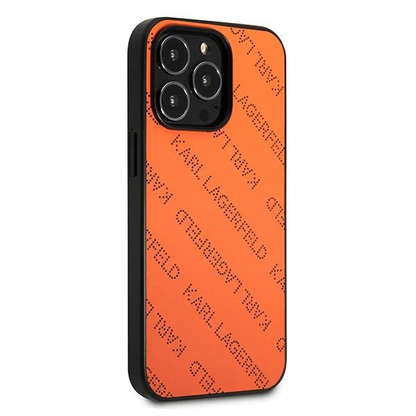 Karl Lagerfeld KLHCP13LPTLO Orange Perforated Allover iPhone 13 Pro Tok