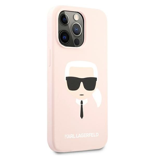 Karl Lagerfeld KLHCP13LSLKHLP Light Pink Silicone Karl`s Head iPhone 13 Pro Tok