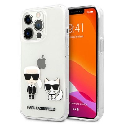 Karl Lagerfeld KLHCP13XCKTR Transparent Karl & Choupette iPhone 13 Pro Max Tok