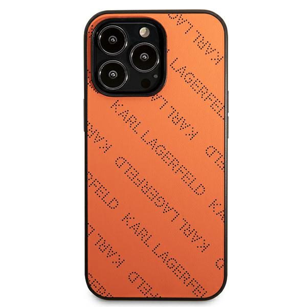 Karl Lagerfeld KLHCP13XPTLO Orange Perforated Allover iPhone 13 Pro Max Tok