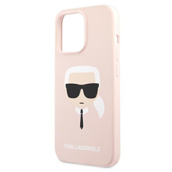 Karl Lagerfeld KLHCP13XSLKHLP Light Pink Silicone Karl`s Head iPhone 13 Pro Max Tok