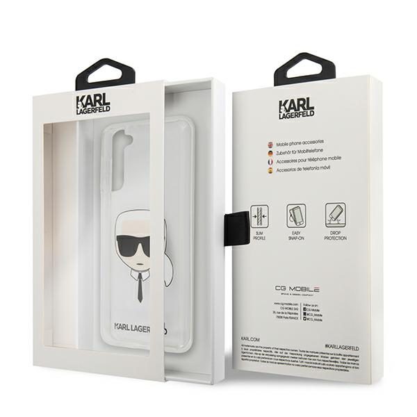 Karl Lagerfeld KLHCS21MKTR Transparent Karl`s Head Samsung S21 Plus Tok