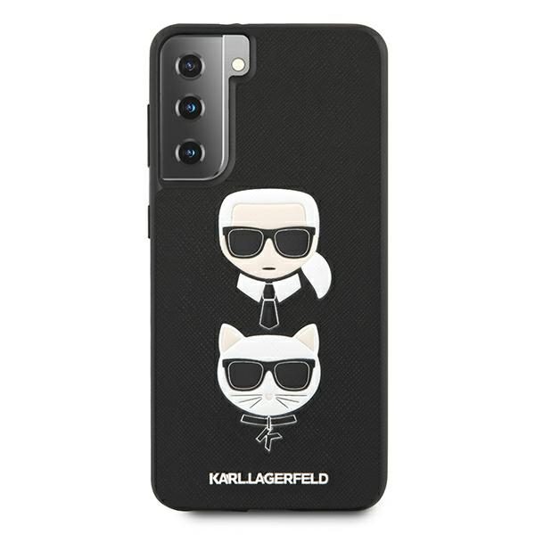 Karl Lagerfeld KLHCS21MSAKICKCBK Black Saffiano Ikonik Karl&Choupette Head Samsung S21 Plus Tok