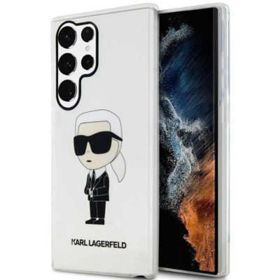 Karl Lagerfeld KLHCS23LHNIKTCT Transparent Ikonik Karl Lagerfeld Samsung S23 Ultra Tok