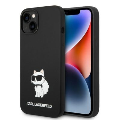 Karl Lagerfeld KLHMP14MSNCHBCK Black Silicone Choupette MagSafe iPhone 14 Plus Tok