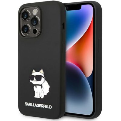 Karl Lagerfeld KLHMP14XSNCHBCK Black Silicone Choupette MagSafe iPhone 14 Pro Max Tok