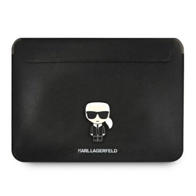 Karl Lagerfeld Notebook Sleeve KLCS16PISFBK 16" Black Saffiano Ikonik Karl