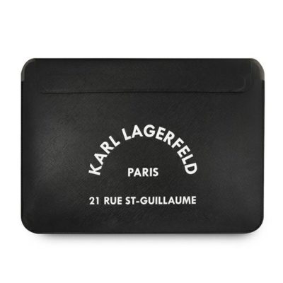 Karl Lagerfeld Notebook Sleeve KLCS16RSGSFBK 16" Black Saffiano Rsg