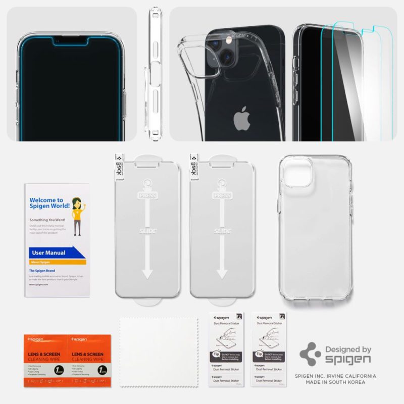 Spigen Crystal Pack Üvegfólia iPhone 14 Plus Crystal Clear