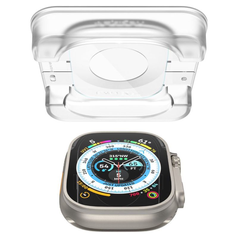 Spigen GLAS.tR EZ FIT Védőfólia Apple Watch Ultra 49mm Clear (2 Pack)