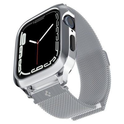 Spigen Metal Fit Pro Szíj Apple Watch 45/44/42/Ultra Silver
