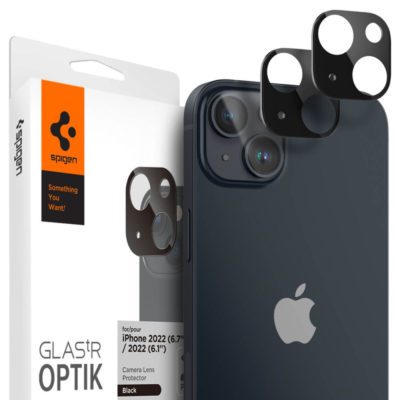Spigen Optik.tr Camera Protector Üvegfólia iPhone 14 Plus Black [2 Pack]