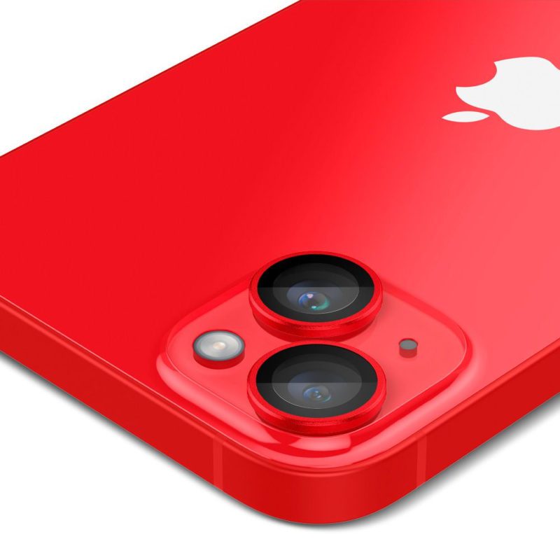 Spigen Optik.tr Camera Protector Üvegfólia iPhone 14/14 Plus Red (2 Pack)